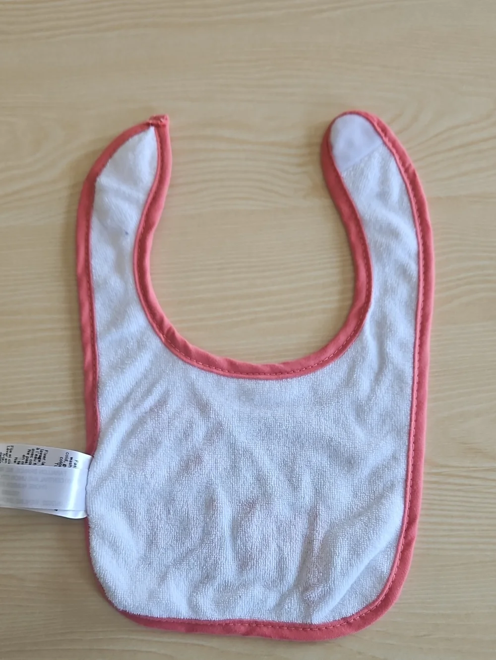 One in a Melon Pink Trim Baby Bib